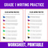 COLOR TRACING LETTER WRITING FOUNDATIONAL WORKSHEET - Image 2