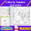 Color by Number: Fun Farm Animals Activity Book - Image 2