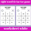 sight word tic tac toe game worksheet white and purple simple style - Image 4