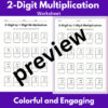 2-Digit by 2-Digit Multiplication Worksheet | 3rd Grade | Colorful and Engaging - Image 2