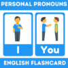 personal pronouns english flashcard in colorful illustrative style - Image 3