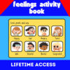 feelings english activity book for pre school in blue cute style - Image 2