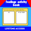 feelings english activity book for pre school in blue cute style - Image 3