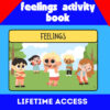 feelings english activity book for pre school in blue cute style - Image 4