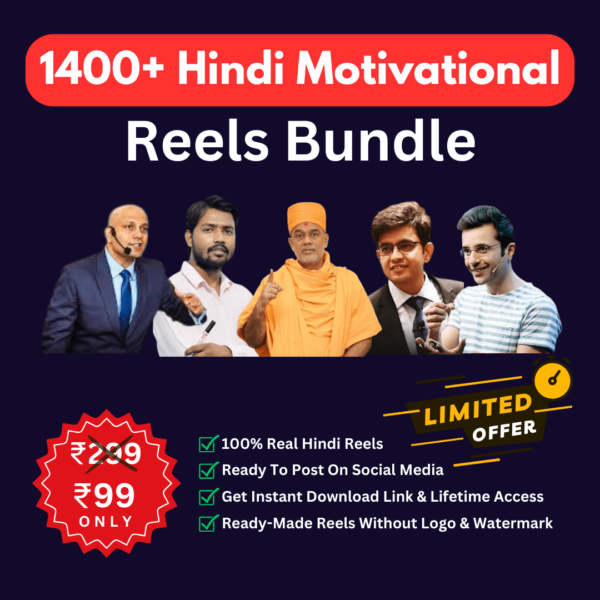 1400+ Hindi Motivation Reels Bundle